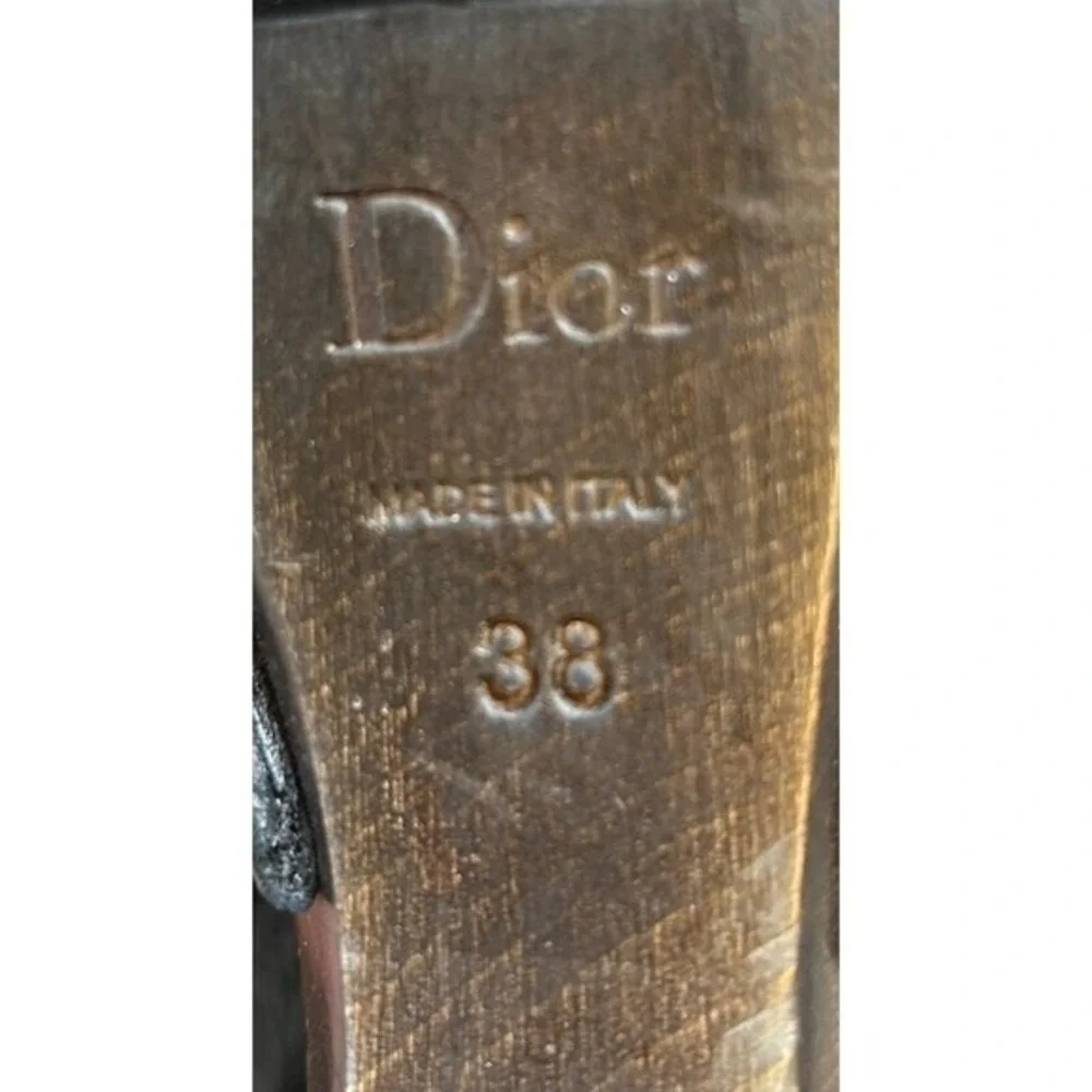 Dior Leopard‎ Print Heels Suede Leather Platform Sandals Size 38 $1,295